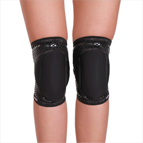 Queen Wear- Sleek Black Grip Knee Pads